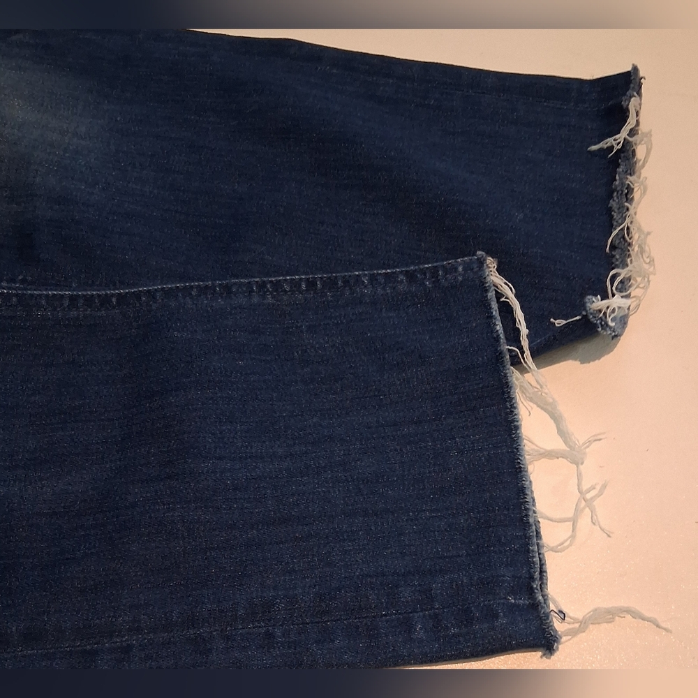 Mother The Mid Rise Dazzler Crop Fray Jeans Sz 28 Excellent Pre-Owned - Picture 5 of 11